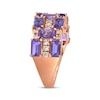 Thumbnail Image 2 of Le Vian Venetian Mosaic Octagon-Cut Amethyst Ring 1/3 ct tw Diamonds 14K Strawberry Gold