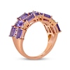 Thumbnail Image 3 of Le Vian Venetian Mosaic Octagon-Cut Amethyst Ring 1/3 ct tw Diamonds 14K Strawberry Gold