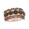 Thumbnail Image 1 of Le Vian Chocolate Quartz Scalloped Ring 7/8 ct tw Diamonds 14K Strawberry Gold