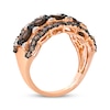 Thumbnail Image 3 of Le Vian Chocolate Quartz Scalloped Ring 7/8 ct tw Diamonds 14K Strawberry Gold