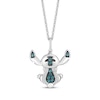 Thumbnail Image 1 of Disney Treasures Lilo & Stitch London Blue Topaz & Diamond Necklace Sterling Silver 19&quot;