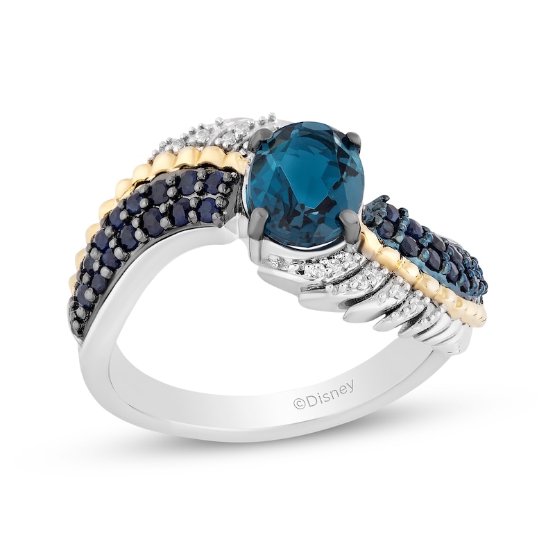 Main Image 1 of Disney Treasures The Lion King London Blue Topaz, Blue Sapphire & Diamond Accent Ring Sterling Silver & 10K Yellow Gold