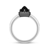 Thumbnail Image 2 of Disney Treasures Hocus Pocus Black Onyx & Diamond Crescent Ring 1/6 ct tw Sterling Silver
