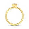 Thumbnail Image 2 of Round-Cut Diamond Hexagon Frame Solitaire Engagement Ring 1/3 ct tw 14K Yellow Gold (I/I2)