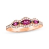 Thumbnail Image 0 of Le Vian Marquise-Cut Rhodolite Garnet Ring 1/3 ct tw Diamonds 14K Strawberry Gold