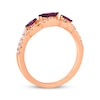 Thumbnail Image 2 of Le Vian Marquise-Cut Rhodolite Garnet Ring 1/3 ct tw Diamonds 14K Strawberry Gold