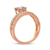 Thumbnail Image 3 of Le Vian Good Karma Cushion-Cut Morganite Coil Ring 5/8 ct tw Diamonds 14K Strawerry Gold