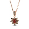 Thumbnail Image 0 of Le Vian Chocolate Sunflower Collection Garnet Necklace 5/8 ct tw Diamonds 14K Strawberry Gold 19"