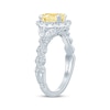 Thumbnail Image 1 of Monique Lhuillier Bliss Oval-Cut Yellow & White Lab-Created Diamond Engagement Ring 1-3/4 ct tw 18K White Gold