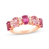 Thumbnail Image 0 of Le Vian Cushion-Cut Pink Tourmaline & Morganite Ring 1/5 ct tw Diamonds 14K Strawberry Gold