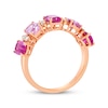 Thumbnail Image 2 of Le Vian Cushion-Cut Pink Tourmaline & Morganite Ring 1/5 ct tw Diamonds 14K Strawberry Gold