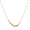 Thumbnail Image 2 of Italian Brilliance Round & Cube Bead Necklace 14K Yellow Gold 18&quot;