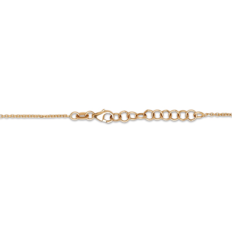 Main Image 3 of Italian Brilliance Round & Cube Bead Necklace 14K Yellow Gold 18&quot;