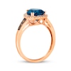 Thumbnail Image 2 of Le Vian Pear-Shaped Blue Topaz Ring 1/4 ct tw Diamonds 14K Strawberry Gold®