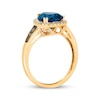 Thumbnail Image 1 of Le Vian Pear-Shaped Blue Topaz Ring 1/4 ct tw Diamonds 14K Honey Gold