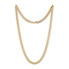 Thumbnail Image 2 of Solid Diamond-Cut Curb Chain Necklace 7.1mm 10K Yellow Gold 24&quot;