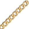 Thumbnail Image 3 of Solid Diamond-Cut Curb Chain Necklace 7.1mm 10K Yellow Gold 24&quot;