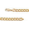 Thumbnail Image 4 of Solid Diamond-Cut Curb Chain Necklace 7.1mm 10K Yellow Gold 24&quot;