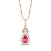 Thumbnail Image 0 of Le Vian Pear-Shaped Pink Tourmaline Necklace 1/3 ct tw Diamonds 14K Strawberry Gold 19"