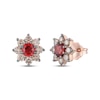 Thumbnail Image 0 of Le Vian Chocolate Sunflower Collection Garnet Stud Earrings 3/4 ct tw Diamonds 14K Strawberry Gold