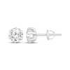 Thumbnail Image 1 of Certified Round-Cut Diamond Solitaire Stud Earrings 2 ct tw 14K White Gold (F/I1)