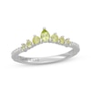 Thumbnail Image 1 of Neil Lane Pear-Shaped Peridot & Diamond Anniversary Ring 1/10 ct tw 14K White Gold