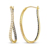 Thumbnail Image 3 of Le Vian Diamond Twist Inside-Out Hoop Earrings 2-1/8 ct tw 14K Honey Gold