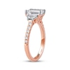 Thumbnail Image 2 of Memories Moments Magic Emerald-Cut & Trapezoid-Cut Lab-Grown Diamond Engagement Ring 2-5/8 ct tw 14K Rose Gold