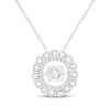 Thumbnail Image 1 of Unstoppable Love Diamond Double Halo Necklace 1/2 ct tw 10K White Gold 19&quot;