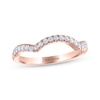 Thumbnail Image 1 of THE LEO Diamond Contoured Wedding Band 1/4 ct tw 14K Rose Gold