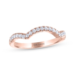 THE LEO Diamond Contoured Wedding Band 1/4 ct tw 14K Rose Gold