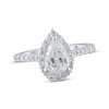 Thumbnail Image 0 of Lab-Grown Diamonds by KAY Halo Engagement Ring 1-1/2 ct tw Pear & Round-cut 14K White Gold