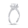 Thumbnail Image 1 of Lab-Grown Diamonds by KAY Halo Engagement Ring 1-1/2 ct tw Pear & Round-cut 14K White Gold