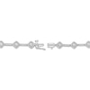 Thumbnail Image 3 of Princess & Round-Cut Diamond Cushion-Link Bracelet 1-1/2 ct tw 10K White Gold 7.25&quot;