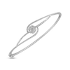 Thumbnail Image 2 of Diamond Flower Swirl Bangle Bracelet 1 ct tw 10K White Gold