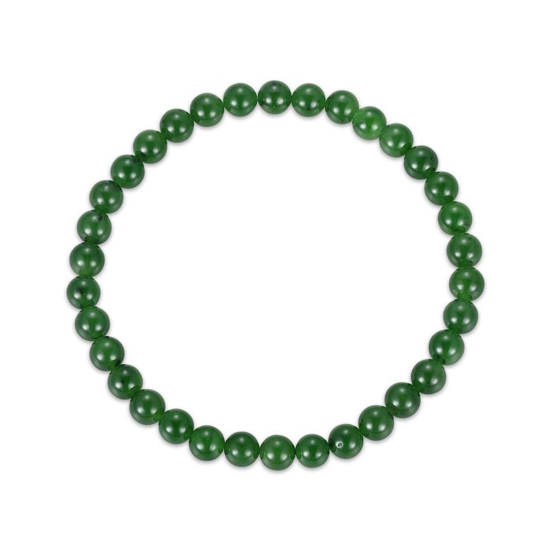 Main Image 2 of Jade Bead Stretch Bracelet