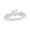 Thumbnail Image 1 of Now + Forever Lab-Grown Diamonds Round-Cut Twist Engagement Ring 7/8 ct tw 14K White Gold