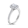 Thumbnail Image 1 of THE LEO Diamond Emerald-Cut Halo Engagement Ring 1 ct tw 14K White Gold