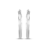 Thumbnail Image 2 of Hollow Twist Hoop Earrings 18mm 14K White Gold