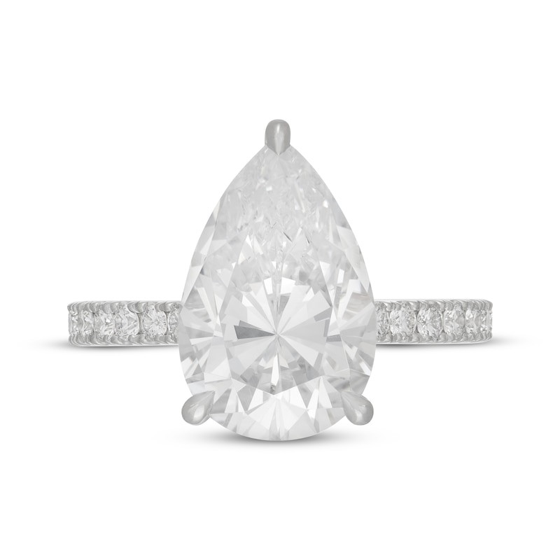 Neil Lane Artistry Pear-Shaped  Lab-Grown diamond Engagement Ring 5-5/8 ct tw 14K White Gold