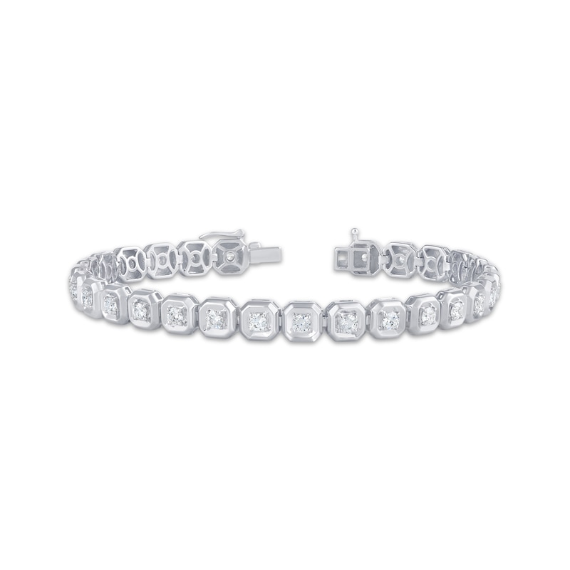 Lab-Grown Diamonds by KAY Link Bracelet 4 ct tw 10K White Gold 8.5"