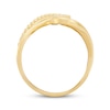 Thumbnail Image 2 of Beaded Wave Ring 10K Yellow Gold