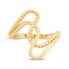 Thumbnail Image 3 of Beaded Wave Ring 10K Yellow Gold