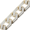 Thumbnail Image 2 of Men's Diamond Angled Curb Chain Bracelet 2 ct tw 10K Yellow Gold 8.5&quot;