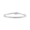 Thumbnail Image 1 of Diamond Square Link Bracelet 1/4 ct tw Sterling Silver 7&quot;