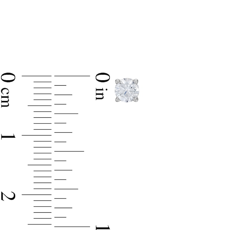 Main Image 3 of Lab-Grown Diamonds by KAY Solitaire Stud Earrings 1/2 ct tw 14K White Gold (F/SI2)