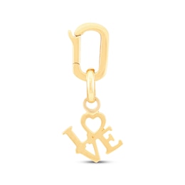 Charmed Memories Tilted &quot;Love&quot; Square Charm 10K Yellow Gold