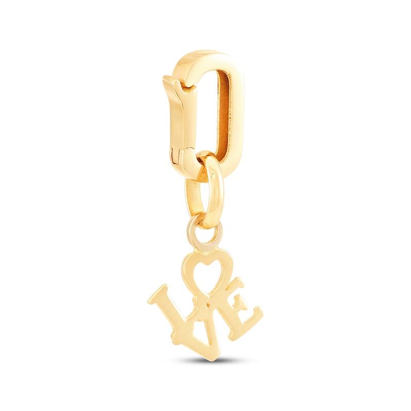 Main Image 2 of Charmed Memories Tilted &quot;Love&quot; Square Charm 10K Yellow Gold