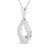 Thumbnail Image 2 of Milestones Diamond Teardrop Necklace 1/5 ct tw Sterling Silver 18&quot;