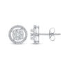 Thumbnail Image 1 of Multi-Diamond Halo Stud Earrings 1/2 ct tw 10K White Gold